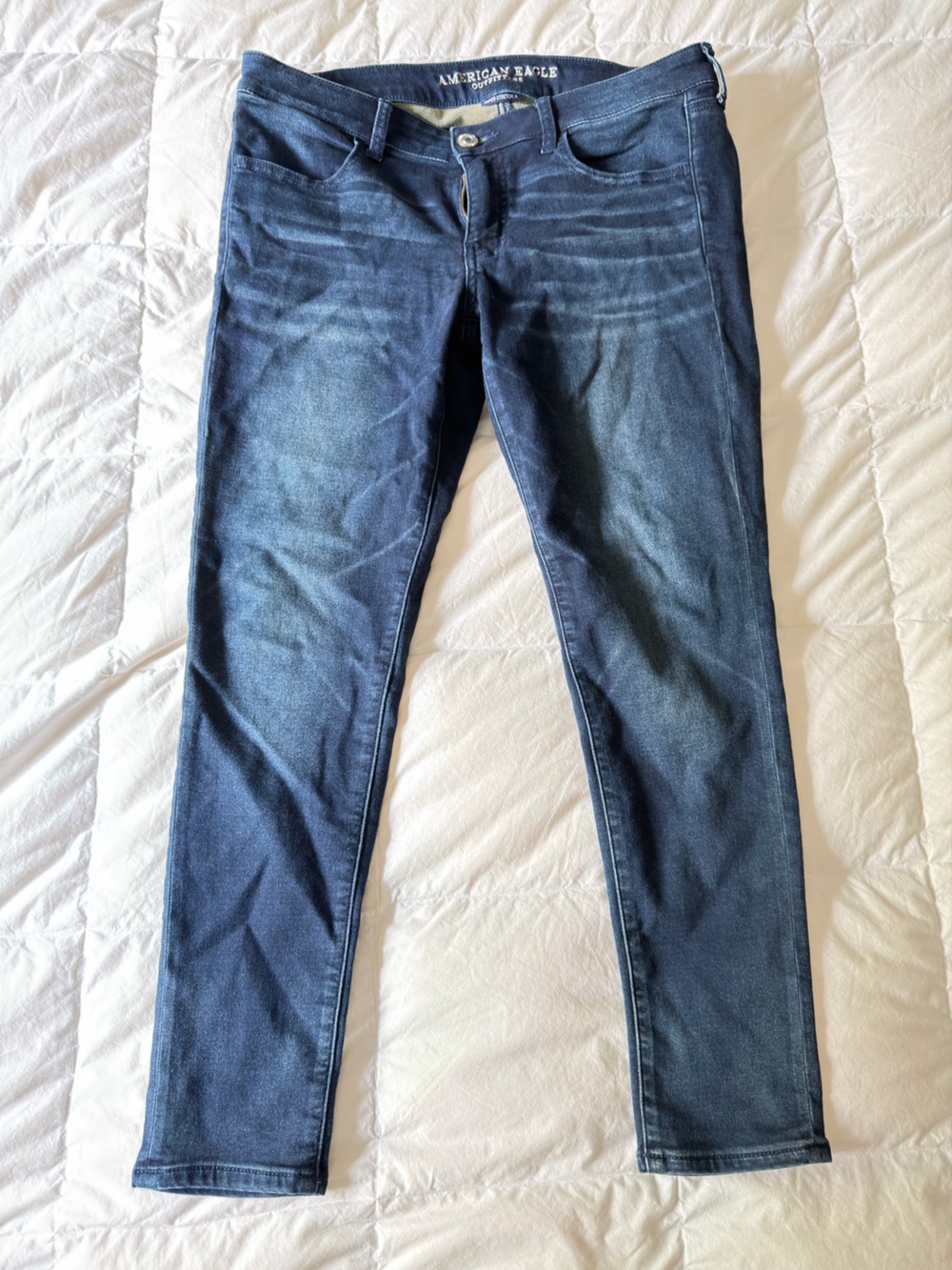 American Eagle Outfitters Women's Indigo Skinny Jeans - Size 12